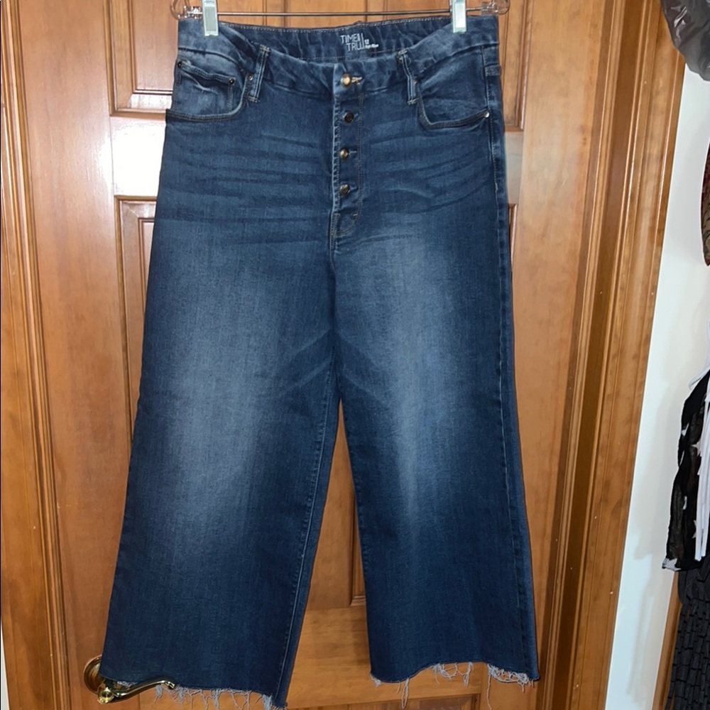 Time and Tru Blue Wide-Leg Jeans